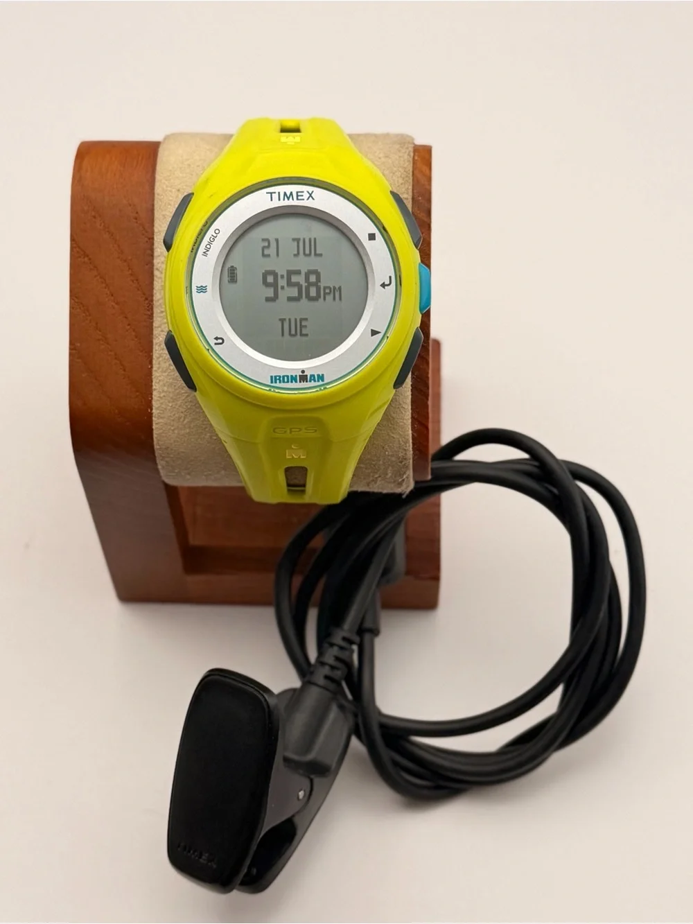 Men's Watch Timex GPS Ironman Run X20 Running Sport Fitness TW 5K87500 F5